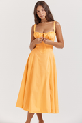 Carmen Tangerine Bustier Sundress | Dress In Beauty