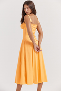 Carmen Tangerine Bustier Sundress | Dress In Beauty