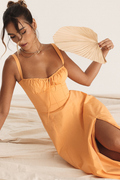 Carmen Tangerine Bustier Sundress | Dress In Beauty