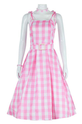 Barbie Movie Margot Pink Plaid Check Dress | Dress In Beauty