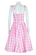 Barbie Movie Margot Pink Plaid Check Dress | Dress In Beauty