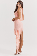 Charla Pink Ruffle Mini Dress | Dress In Beauty