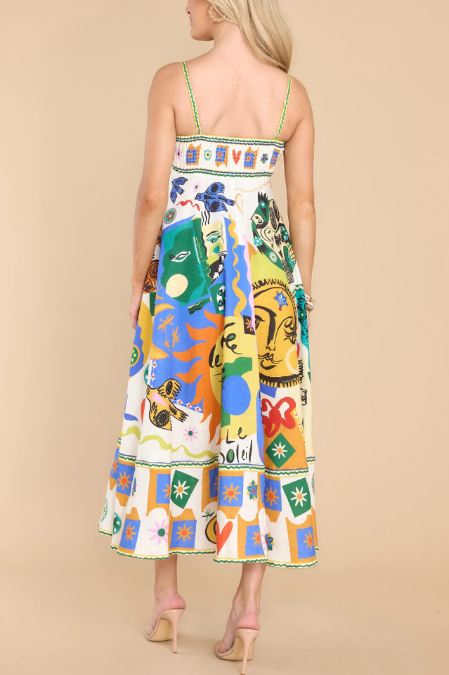 Soleil Square-Neck Midi Sundress | Dress In Beauty