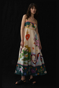 Seeker Folklore-Print Linen Dress | Dress In Beauty