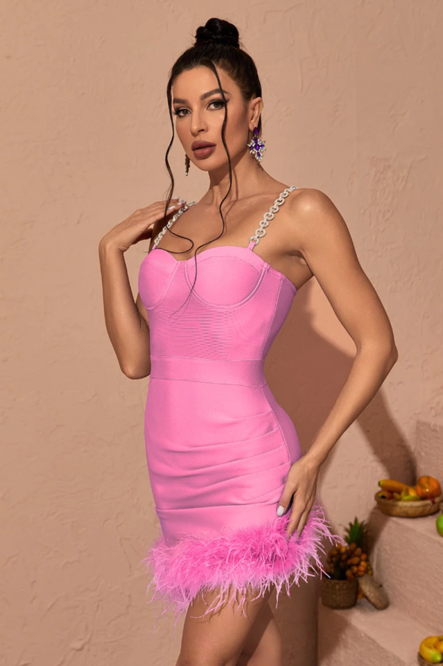 Kadence Crystal Chain Bandage Dress | Dress In Beauty