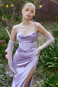 Cinderella Divine 7483 Corset Cowl Satin Gown | Dress In Beauty
