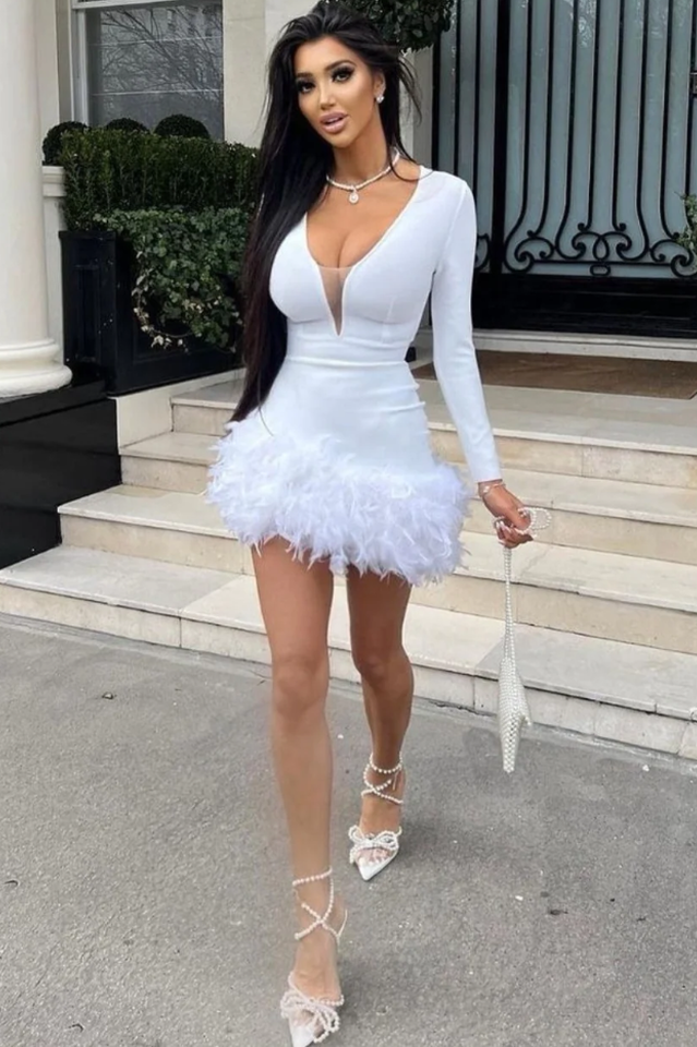 Aina Feather Bandage Dress | Dress In Beauty