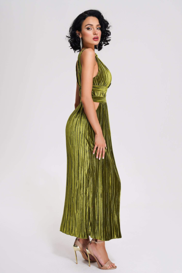 Thyme Velvet Slit Midi Dress | Dress In Beauty