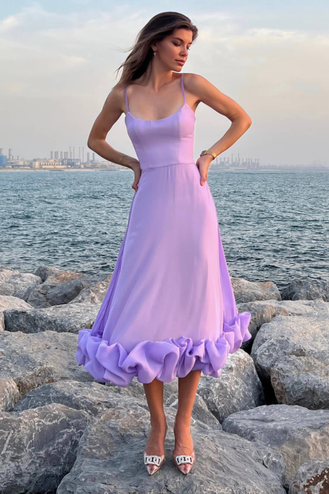 Flounce Bustier Midi Dress | Dress In Beauty