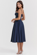 Samaria French Navy Corset Sundress | Dress In Beauty