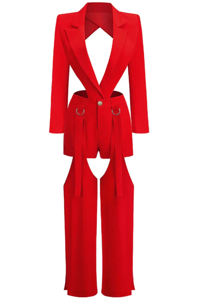 Shapa Blazer Jumpsuit with Cut-Outs - View 9 | WEUXS