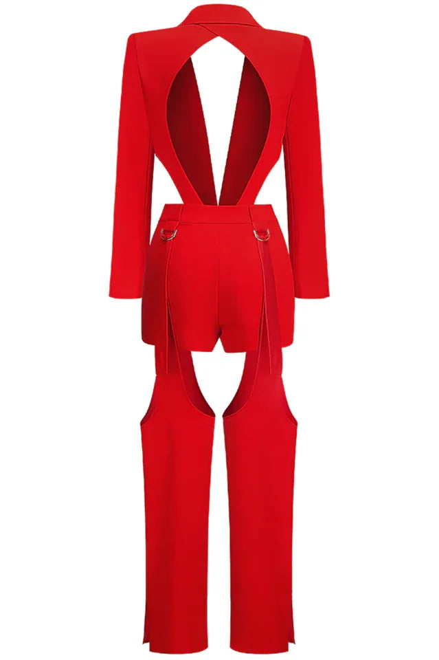 Shapa Blazer Jumpsuit with Cut-Outs - View 10 | WEUXS
