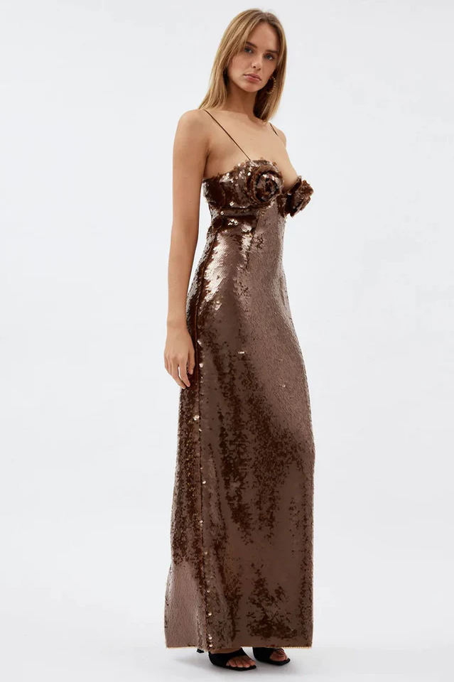 Lorelei Brown Sequin Dress | Dress In Beauty