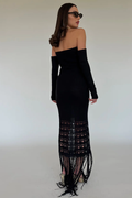 Rona Knitted Tassel Maxi Dress | Dress In Beauty