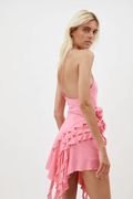 Rose-Detail Ruffled Mini Dress | Dress In Beauty