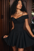Elida Black Mini Dress | Dress In Beauty