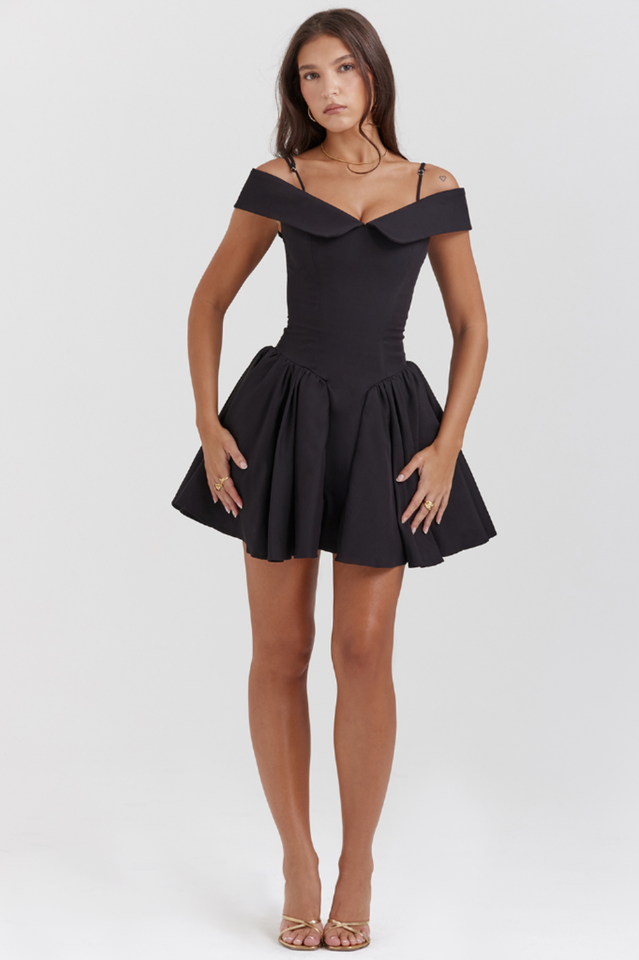 Elida Black Mini Dress | Dress In Beauty