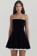 Black Velvet Off The Shoulder Dress | Dress In Beauty