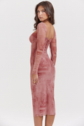 Seraphina Pink Printed Belted Dress | Dress In Beauty