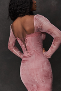 Seraphina Pink Printed Belted Dress | Dress In Beauty