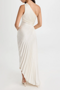 Catalina One Shoulder Pleated Satin Dress | Dress In Beauty