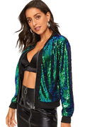 Mermaid Sequin Bomber Jacket | Dress In Beauty