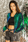Mermaid Sequin Bomber Jacket | Dress In Beauty