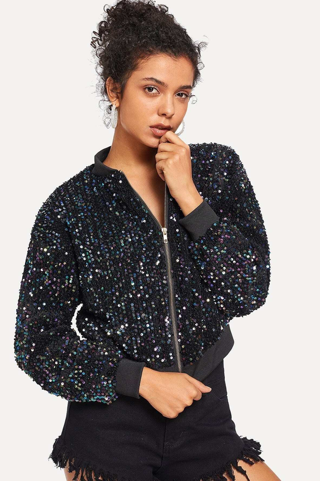 All Eyes on You Sequin Bomber Jacket | Dress In Beauty