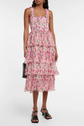 Floral Tiered Georgette Midi Dress | Dress In Beauty