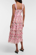 Floral Tiered Georgette Midi Dress | Dress In Beauty