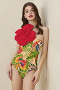 3D Flower One Piece Swimsuit & Skirt Set | Dress In Beauty