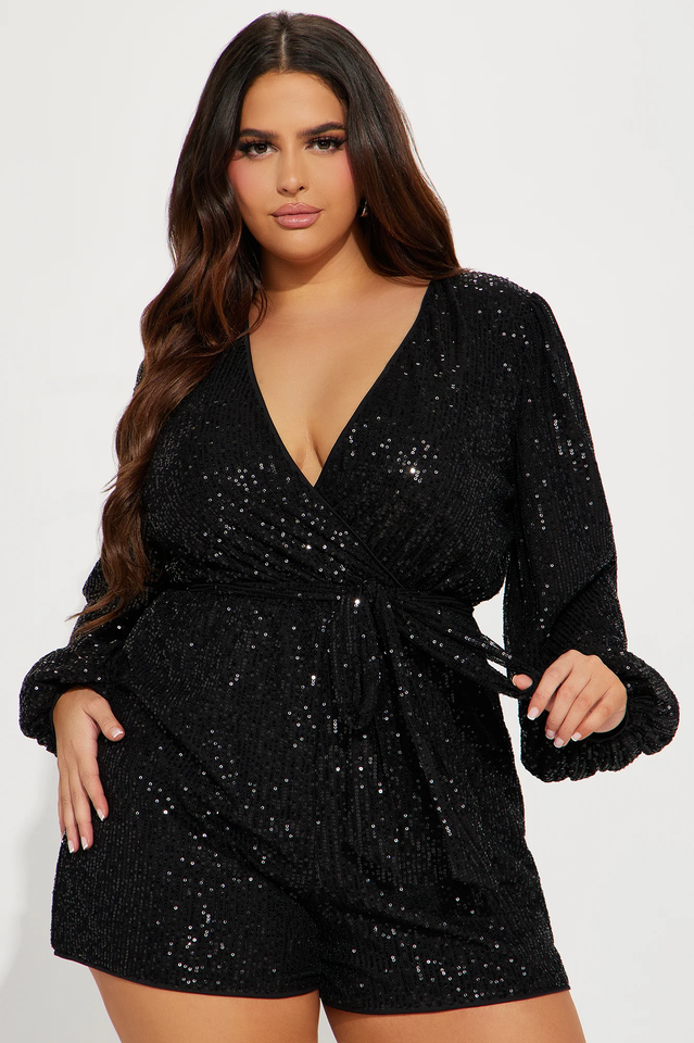 Take Me Dancing Sequin Romper | Dress In Beauty