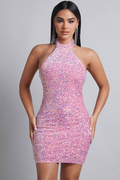 Sequin Halter Bodycon Dress | Dress In Beauty