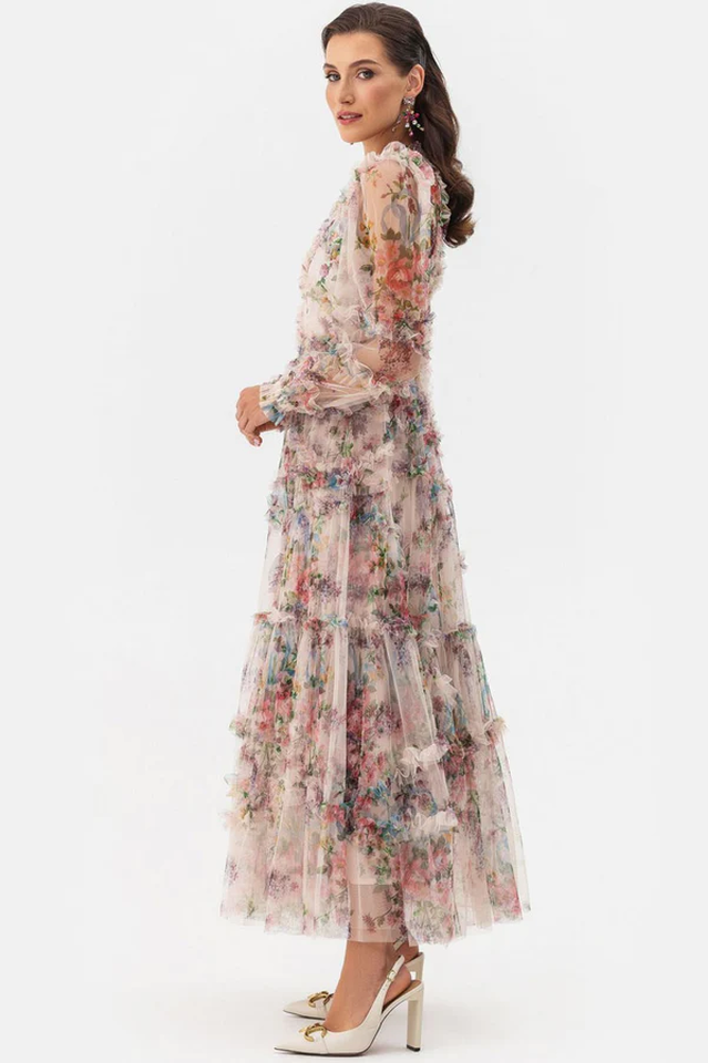 Georgina Ruffle Maxi Dress | Dress In Beauty