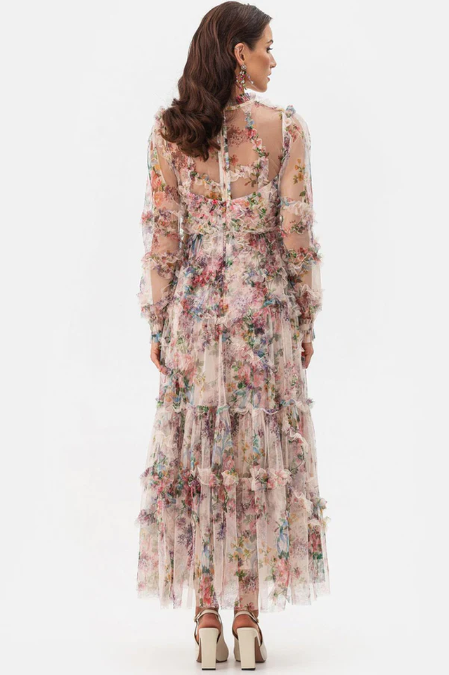 Georgina Ruffle Maxi Dress | Dress In Beauty