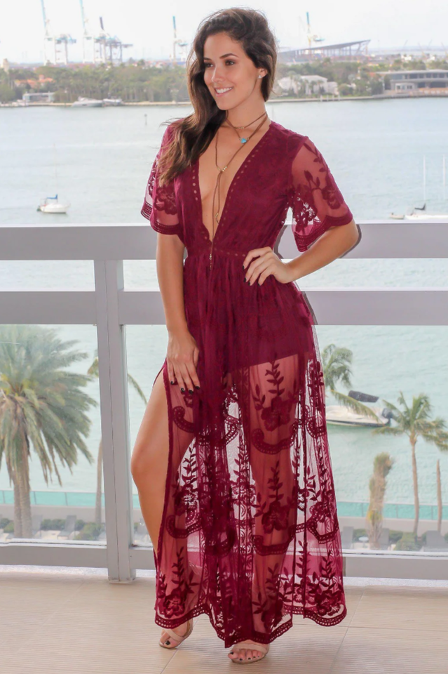 Boho Lace Maxi Dress | Dress In Beauty