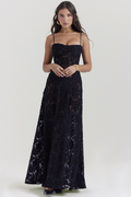 Serena Vintage Black Printed Maxi Dress | Dress In Beauty