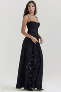 Serena Vintage Black Printed Maxi Dress | Dress In Beauty