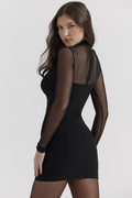 Holly Black Plunge Mini Dress | Dress In Beauty