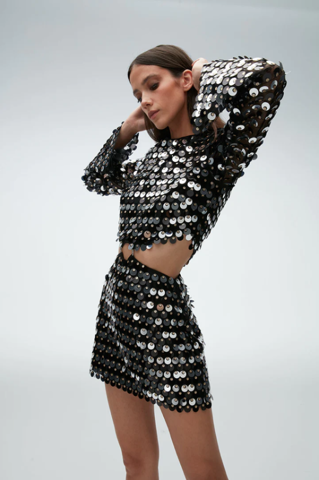 Mirror-Embellished Cutout Dress | Dress In Beauty