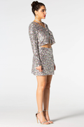 Ezra Silver Sequin Two-Piece Set | Dress In Beauty