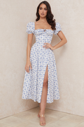 Tallulah Floral Puff Sleeve Midi Dress | Dress In Beauty