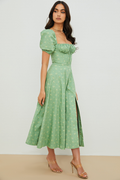 Tallulah Floral Puff Sleeve Midi Dress | Dress In Beauty