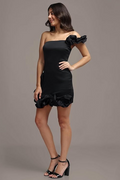 One Shoulder Ruffled Sheath Mini Dress | Dress In Beauty