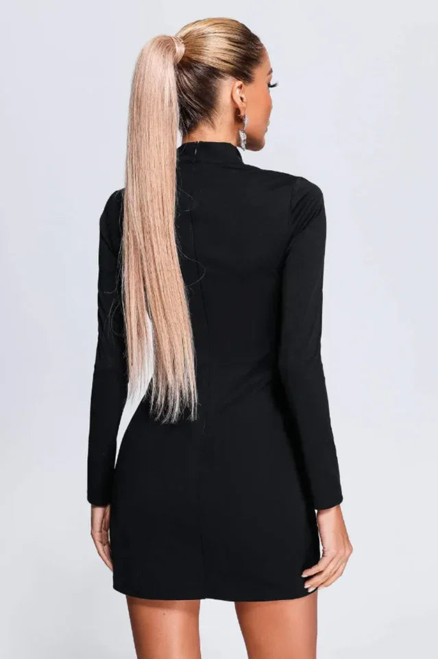 Cutout Mock Neck Mini Dress Secondary image