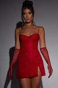 Georgia Shiny Dress With Gloves | Dress In Beauty
