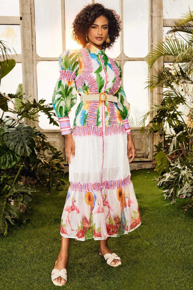 Alina Floral Lantern Sleeve Maxi Dress | Dress In Beauty