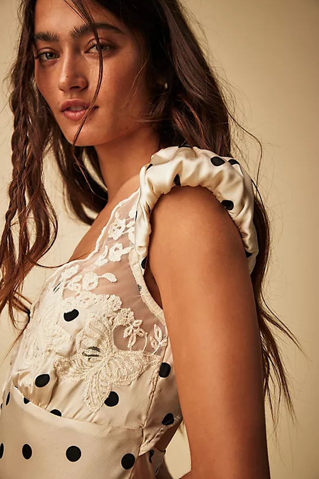 Butterfly Babe Lace Polka Dot Maxi Dress | Dress In Beauty