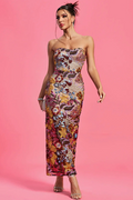 Kamames Strapless Floral Sequined Maxi Dress | Dress In Beauty