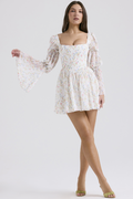 Sancia Printed Puff Sleeve Mini Dress | Dress In Beauty
